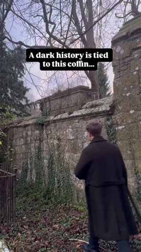 So why is it there? 👇🏼 At Edington Priory Church, a coffin sits on top of a boundary wall. It is not buried in the ground, not placed inside the church, and not mentioned in any surviving records. No name, no date, and no clear explanation for how or why it ended up there. Over the years, local stories have tried to fill the gap. Some say it was the resting place of a disgraced monk who broke his vows. Others claim it belonged to a woman accused of witchcraft, or someone denied burial in conse