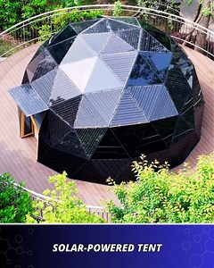 14K views · 193 reactions | Solar-powered tent combines luxury, sustainability, and off-grid comfort. Hot water, smart features, and eco-friendly living, all under one roof. Would you camp in this futuristic retreat? | Startup Selfie | Facebook