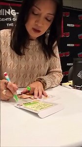 Meeting Ming Na Wen aka Fennec Shand! #TheMandalorian #StarWars #Funko #FunkoPop #ComicCon #Shorts