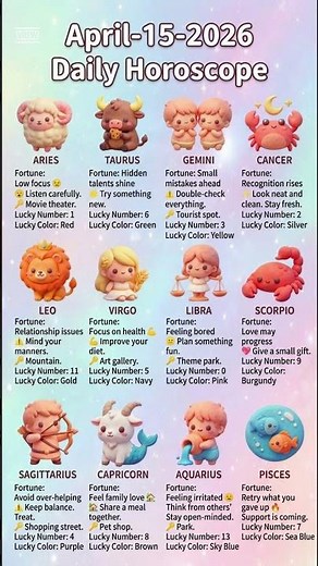 April 15 Zodiac Horoscope 🔮 Lucky Numbers & Ranking