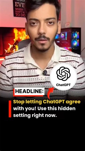 Stop letting ChatGPT agree with you! Use this hidden setting right now #ChatGPT #AI #Shorts