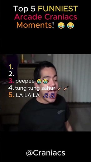 Top 5 FUNNIEST Arcade Craniacs Moments! (Viewer Discretion Advised 😳)