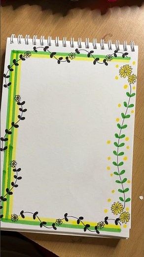 Simple front page designs 💚Border ideas ✨💡 #shorts #youtubeshorts #frontpage #border