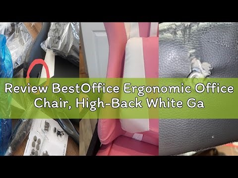 Review BestOffice Ergonomic Office Chair, High-Back White Gaming Chair with Lumbar Support PC Comput