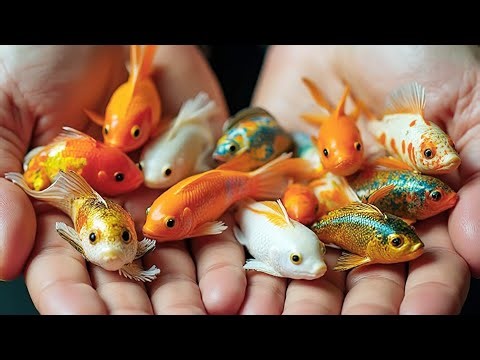 There are lots of amazing ornamental fish in the dinosaur eggs and cute luci fish