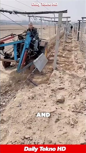 This Tractor Digs and Fills at Once 🤯 What a Smart Tool #FarmTech