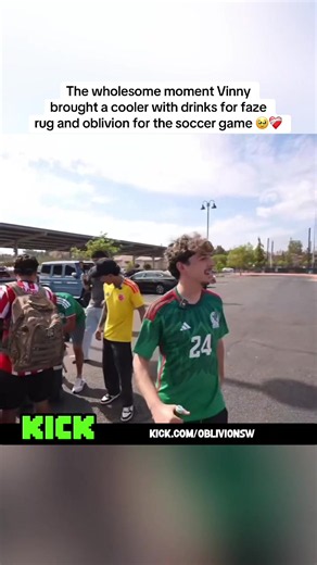 The wholesome moment Vinny brought a cooler with drinks for faze rug and oblivion for the soccer game 🥹❤️‍🩹#oblivion #fypシ #viral #fyp @oblivion #vinny