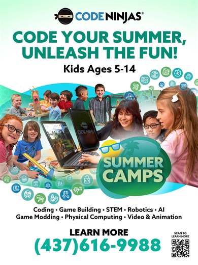 Unlock your child's creativity this summer with our camp running from June 29 - August 28, 2026! 🎉 We offer a wide range of activities not limited to engineering, robotics, modding, coding, animation and much more!🌟 Sign up today or contact us for more info😊 🔗 https://www.codeninjas.com/north-york-on-ca 📞 437-616-9988 📍 20 Upjohn Rd. North York ON, M3B 2V9 #CODENINJAS #STEM #summercamp #northyork #education #engineering #foryou
