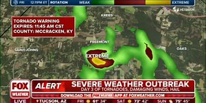 Fast-moving, radar-indicated tornado crossing Kentucky | Latest Weather Clips | FOX Weather