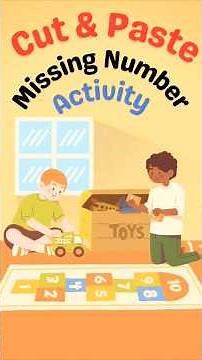Cut & Paste Missing Number Activity for Kids #mathactivity