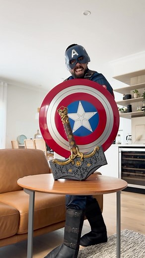 Richie on Instagram: "Unboxing Captain Americas Shield"