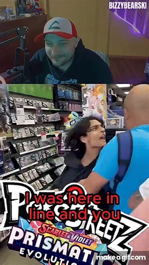 Pokemon Scalper Manhandled For Line Cutting on Make a GIF