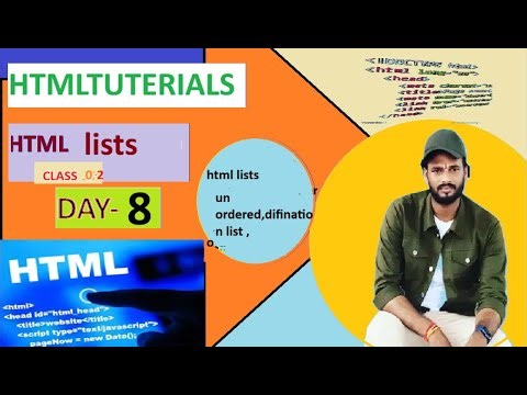 day8 || html list class2| un oder list | defination list