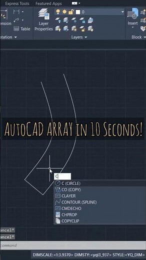 Learn AutoCAD ARRAY Command FAST 💥