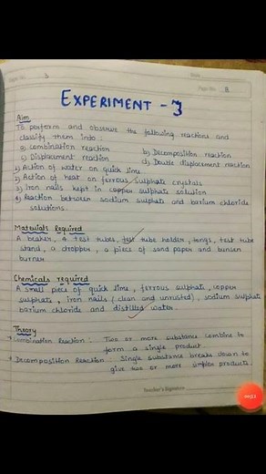 Science practical (Chemistry) //Class 10// experiment 3