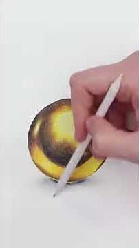 Drawing a Gold Sphere (Gold Drawing Tips) #shorts