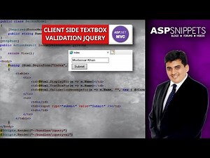 Client Side validation for TextBox using jQuery in ASP.Net MVC