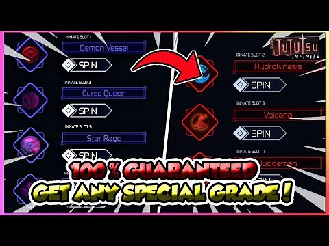 Jujutsu Infinite New Spin Glitch How To Get Any 100% Special Grade Innate Fast! (CODES)
