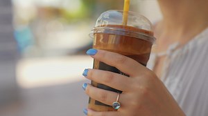 Woman enjoying a chocolate drink - Free Stock Video