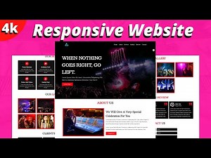 Complete Responsive Event Organizer Website Design Using HTML - CSS - Javascript || Step By Step
