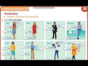 Excel 7 module 9 p99 Clothes, footwear and accessaries vocabulary