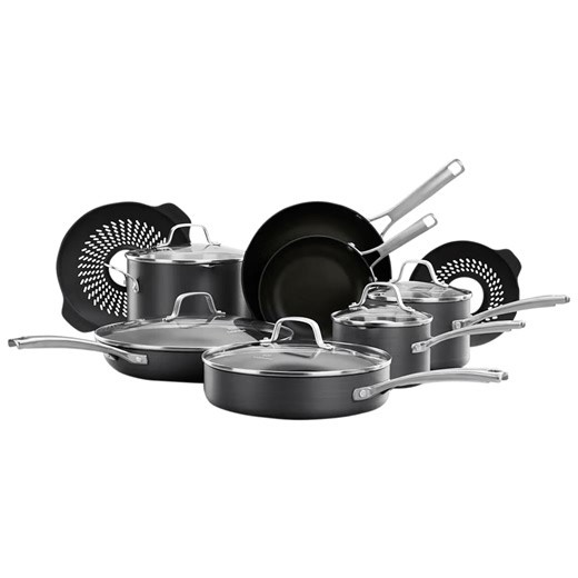 Calphalon Classic 14-Piece Hard-Anodized Cookware Set with No-Boil-Over Inserts