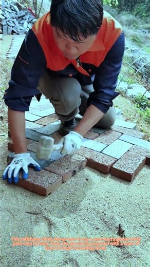 Building a Herringbone Brick Path: Satisfying ASMR