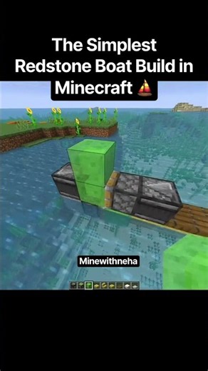 The Simplest Redstone Boat Build in Minecraft ⛵