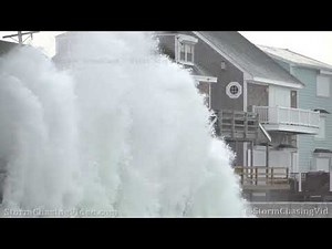 Hurricane Teddy Monster Waves Slam Scituate, MA - 9/22/2020