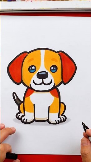 Draw a beagle puppy ‪@ArtHubPlus‬ #artforkidshub #howtodraw