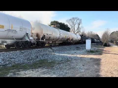 NS 378 with NS 8098 Conrail Heritage Unit Trailing 2nd passing by Smiths Station Alabama