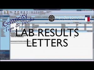 Centricity Tricks: Lab Results