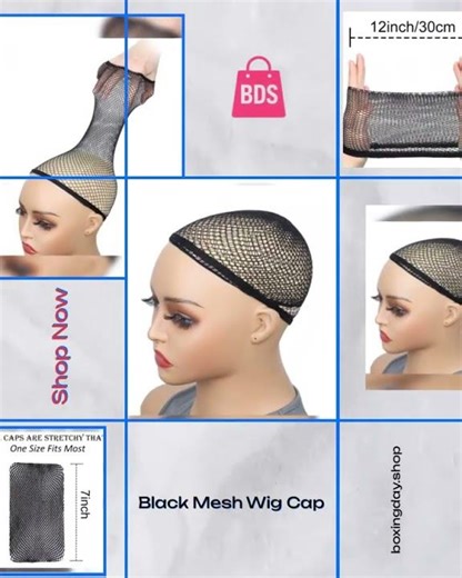 Black Mesh Wig Cap