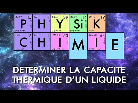 Physique-chimie - BTS - CAL03 - Déterminer la capacité thermique d'un liquide