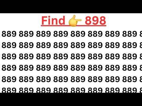 LIVE: Only a Genius Can Spot the 898! 🧠 (Eye Test)