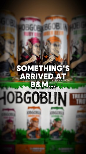 Something NEW is coming to B&M🍻! This Hobgoblin beer mixed pack is in stores now, full of refreshing Hobgoblin varieties🍺! 🏷️ Hobgoblin Treasure Trove 8x440ml - £10 Who do you know who’d enjoy these?! 18 . Please drink responsibly. Visit www.drinkaware.co.uk for more info | B&M Stores