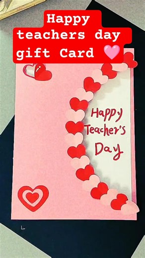 Happy teachers day gift Card 🩷 #papercraft #asmr #viral #shorts #diy