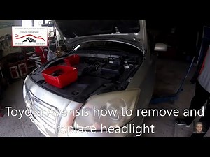 How to replace the front headlights bulbs on the Toyota Avensis?