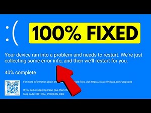 💥Fixed! Your PC ran into a problem and needs to restart Windows 11/10 - Blue Screen Error