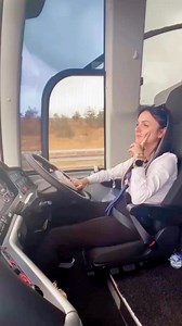 Cute girl bus driving 😳 😯😯😳😳 #shorts #viralreels | driving.girl