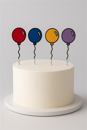 3D Balloon Cake Topper – Fun Party Decoration for Birthday, Baby Shower, Anniversary - Etsy