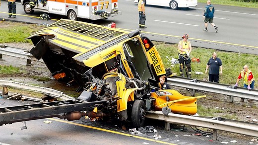 77-year-old school bus driver charged in deadly crash with a dump truck