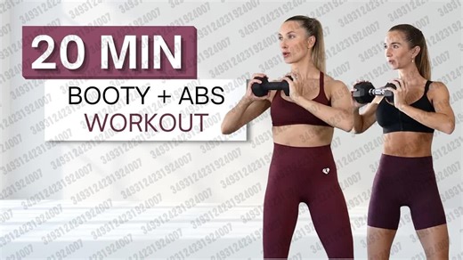 2026.01.09 【fitbymik】20分钟臀部和腹肌锻炼 ｜ 腿部、臀部和核心 ｜ 高级和简化版动作