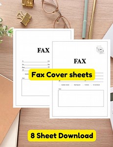 Fillable Fax Cover Sheet Templates: Minimalist Business Fax Forms (PDF Download, US Letter & A4) - Etsy