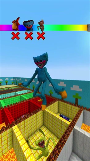 Poppy Playtime Chapter Lava Jump Challenge✨ P.2 #minecraft #poppyplaytime