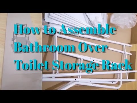 HOW TO ASSEMBLE BATHROOM OVER TOILET STORAGE RACK ORGANIZER | WITH EASY STEPS TO INSTALL