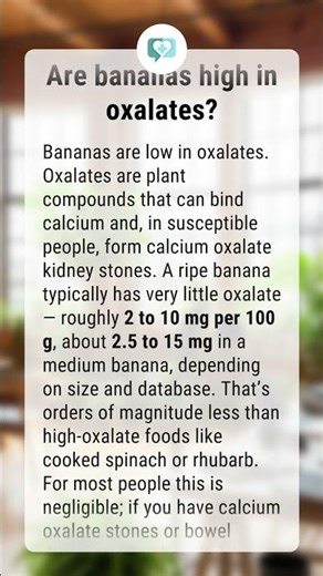 Are bananas high in oxalates?