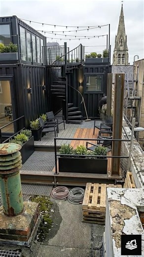Turning an Empty UK Roof into a Shipping Container Oasis