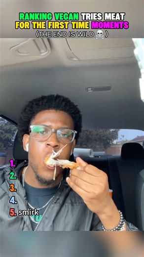 RANKING VEGAN TRIES MEAT FOR THE FIRST TIME MOMENTS#funny #ranking #vegan