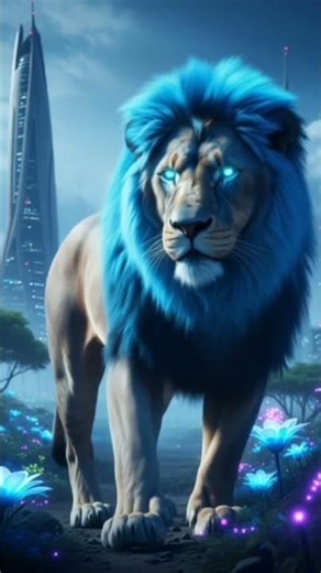 “The Future Lion Is Crazy! 2050 Look Revealed 🦁⚡” #futuristic #lion